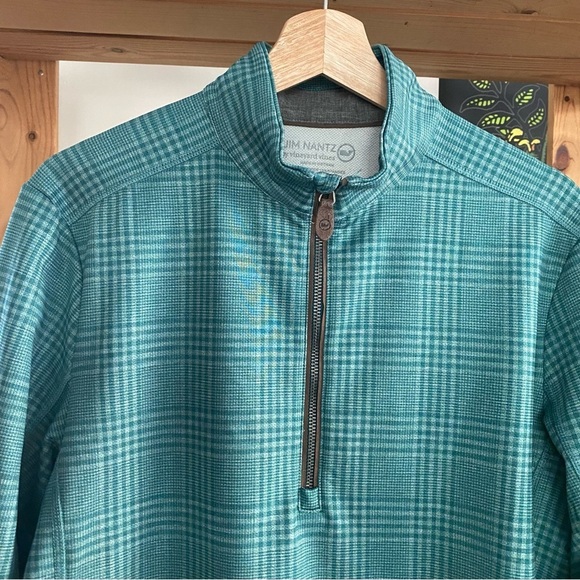 Vineyard Vines X Jim Nantz Plaid Pescadero Half-Zip Performance Pullover - Picture 6 of 15